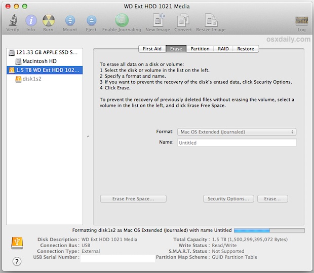 format a hard drive for mac from windows