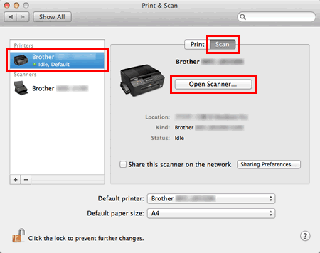 brother scanner software for mac